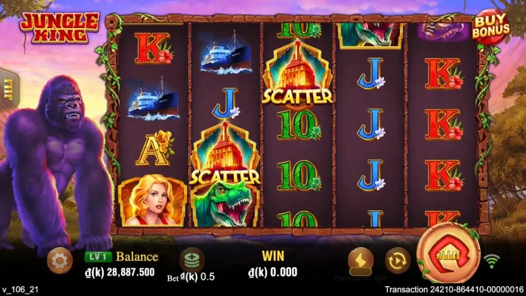 Ảnh giao diện chính game so sánh jungle king lc79 (slot) chơi tại LC79