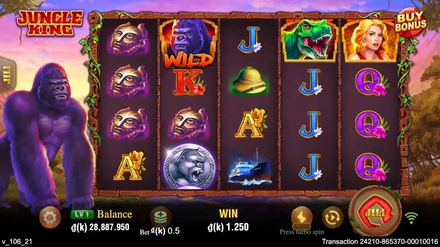 Ảnh bảng biểu tượng & tính năng game so sánh jungle king lc79 (slot) chơi tại LC79