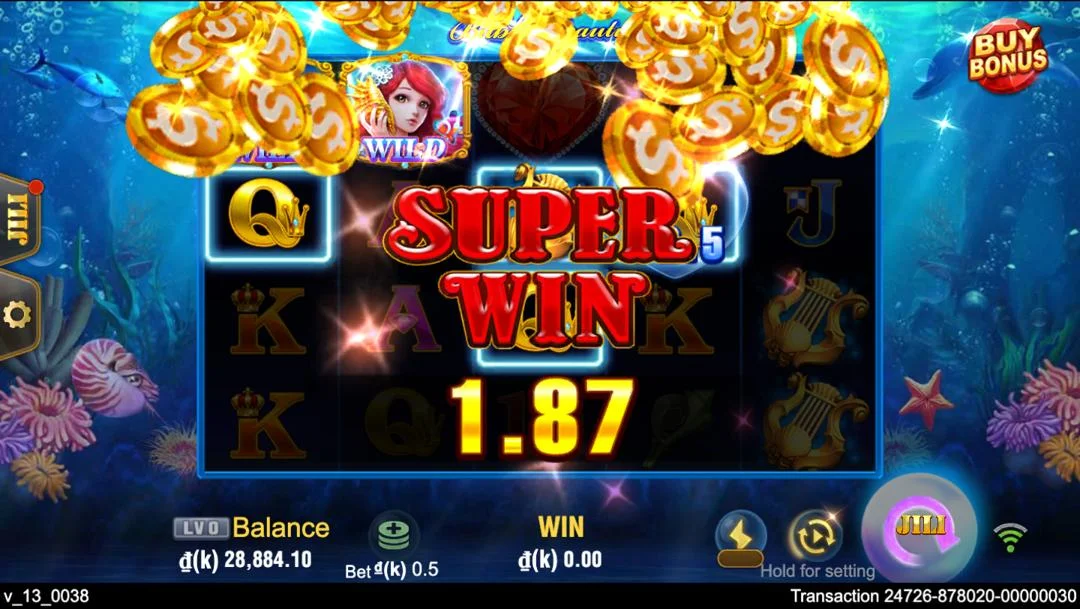 Ảnh giao diện chính game Bubble Beauty (slot JILI) chơi tại LC79