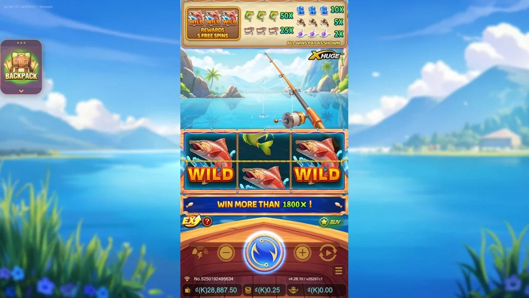 Ảnh giao diện chính game Fishin' Fever X-Huge (slot JDB) chơi tại LC79