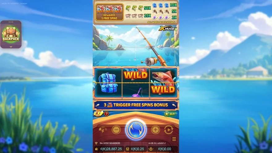 Ảnh màn hình gameplay game Fishin' Fever X-Huge (slot JDB) chơi tại LC79