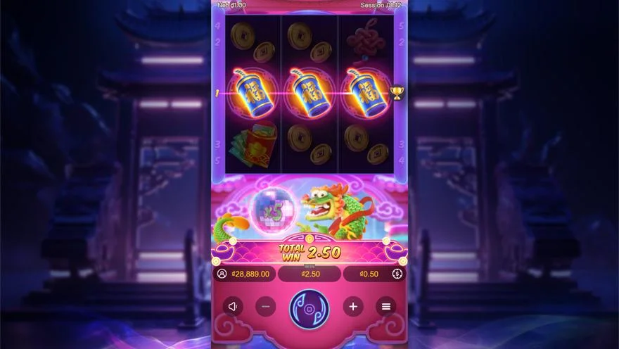 Ảnh màn hình gameplay game Fortune Dragon (slot MICROSLOT) chơi tại LC79
