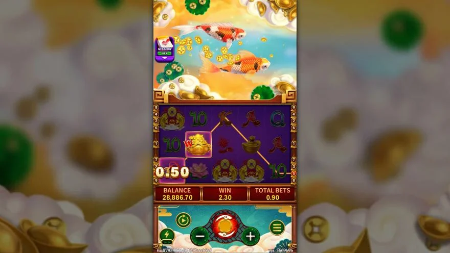 Ảnh màn hình gameplay game FORTUNE KOI (slot FC) chơi tại LC79