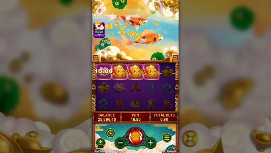 Ảnh bảng biểu tượng & tính năng game FORTUNE KOI (slot FC) chơi tại LC79