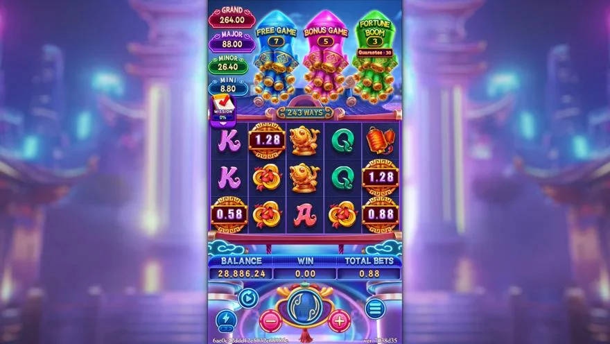 Ảnh bảng biểu tượng & tính năng game FORTUNE MONEY BOOM (slot FC) chơi tại LC79