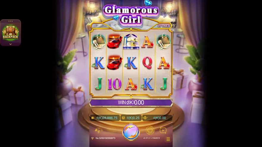 Ảnh bảng biểu tượng & tính năng game Glamorous Girl (slot JDB) chơi tại LC79