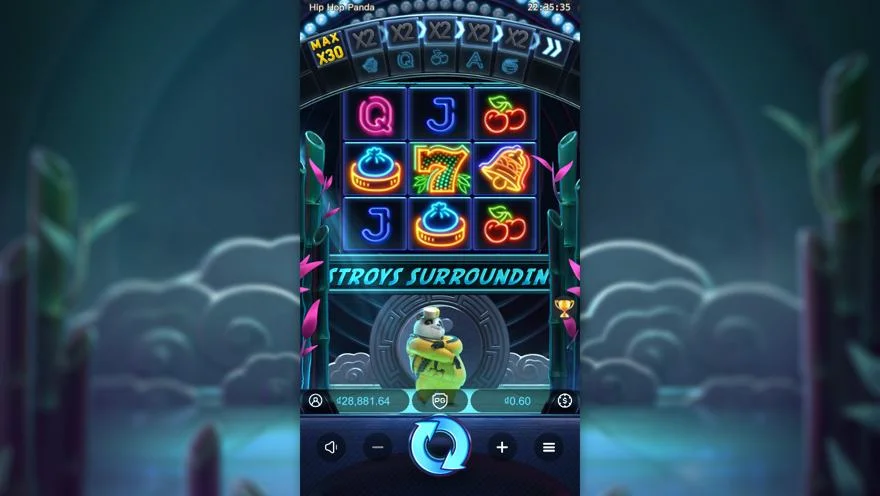 Ảnh bảng biểu tượng & tính năng game Hip Hop Panda (slot PG) chơi tại LC79