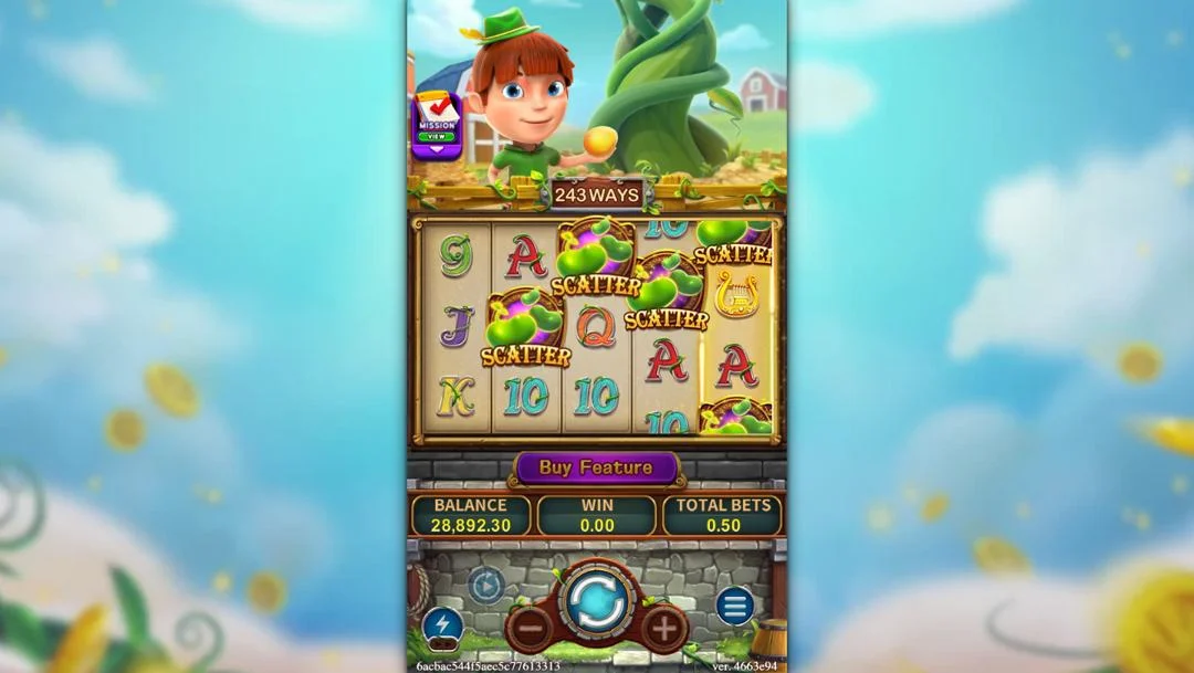 Ảnh giao diện chính game MAGIC BEANS (slot FC) chơi tại LC79