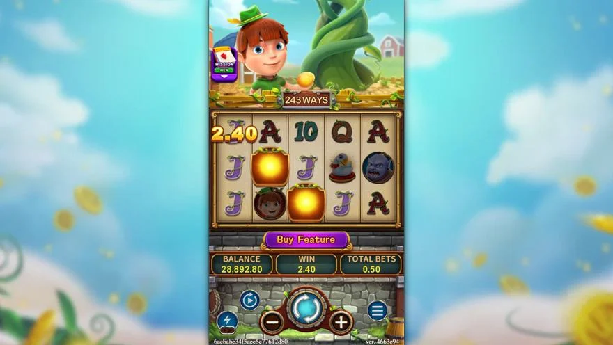 Ảnh bảng biểu tượng & tính năng game MAGIC BEANS (slot FC) chơi tại LC79