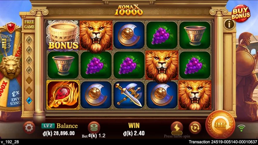 Ảnh màn hình gameplay game ROMA X 10000 (slot JILI) chơi tại LC79