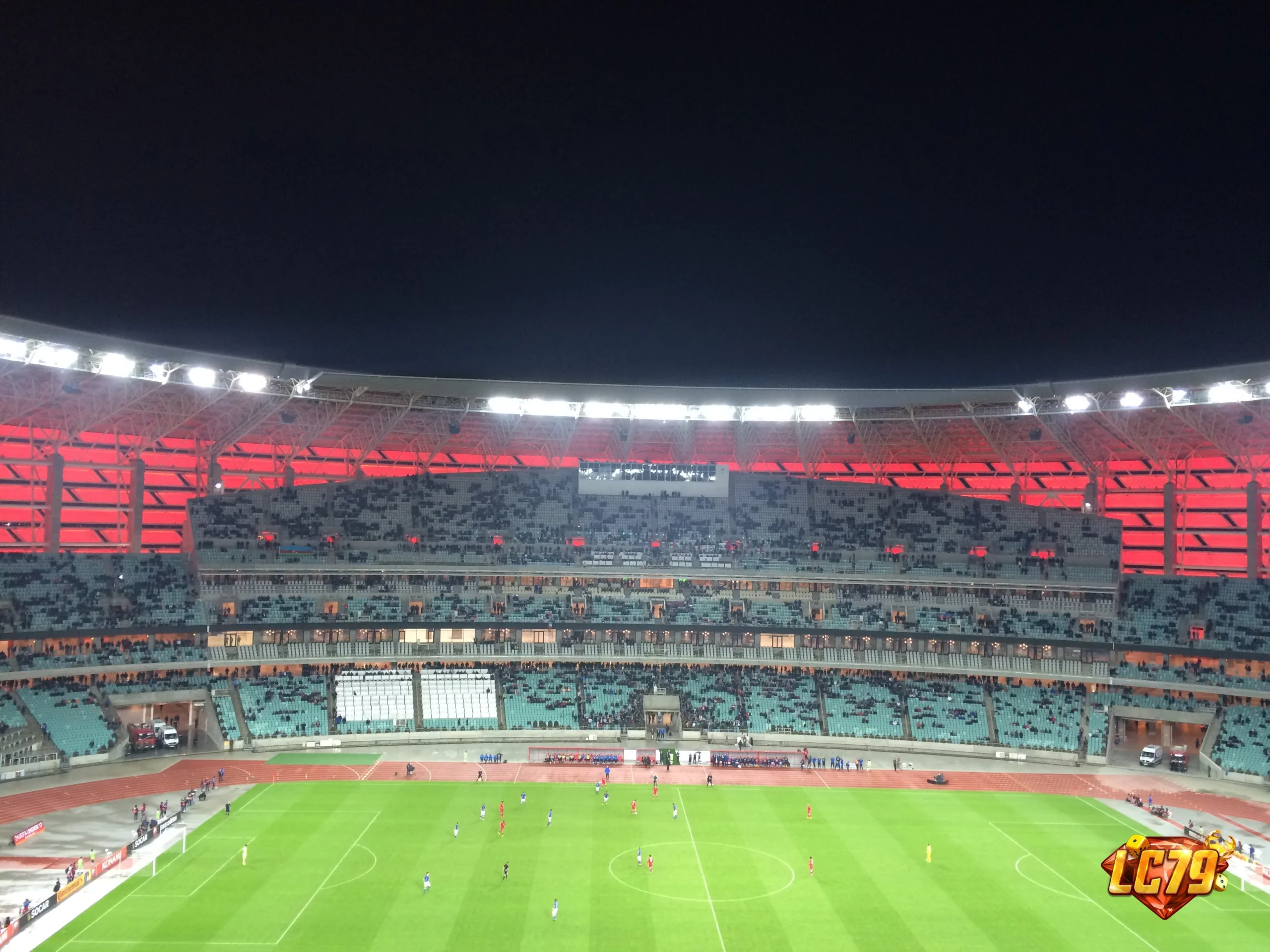 Baku Olympic Stadium trước trận Sabah vs Dortmund, ảnh đã đóng watermark LC79
