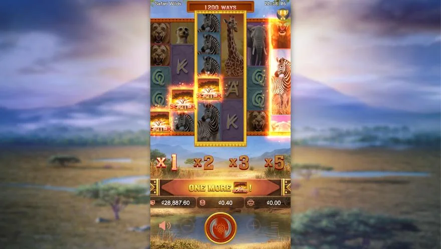 Ảnh màn hình gameplay game Safari Wilds (slot PG) chơi tại LC79
