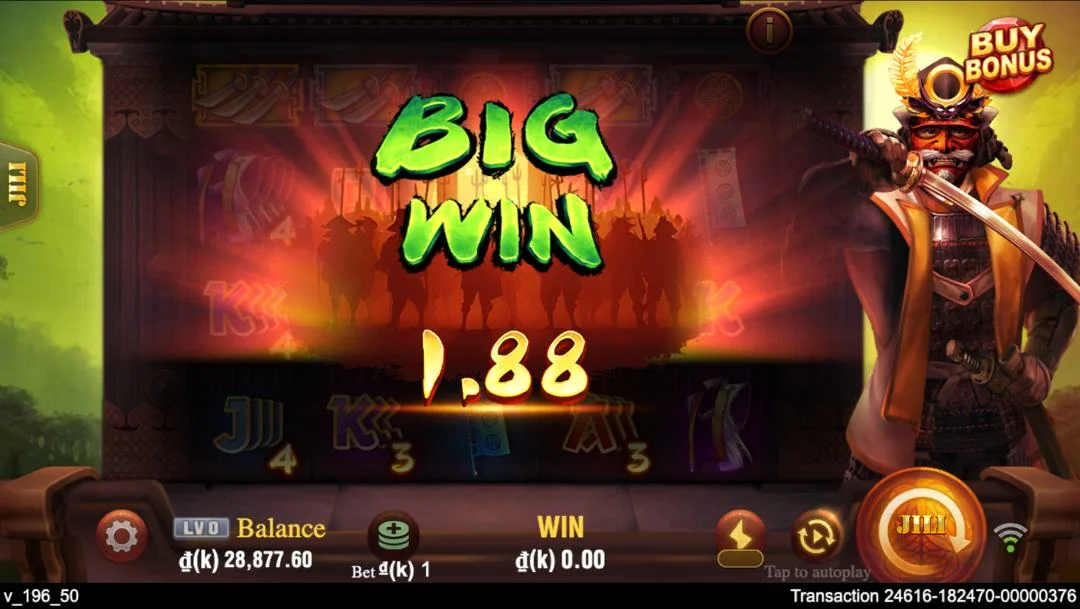 Ảnh giao diện chính game Shōgun (slot JILI) chơi tại LC79