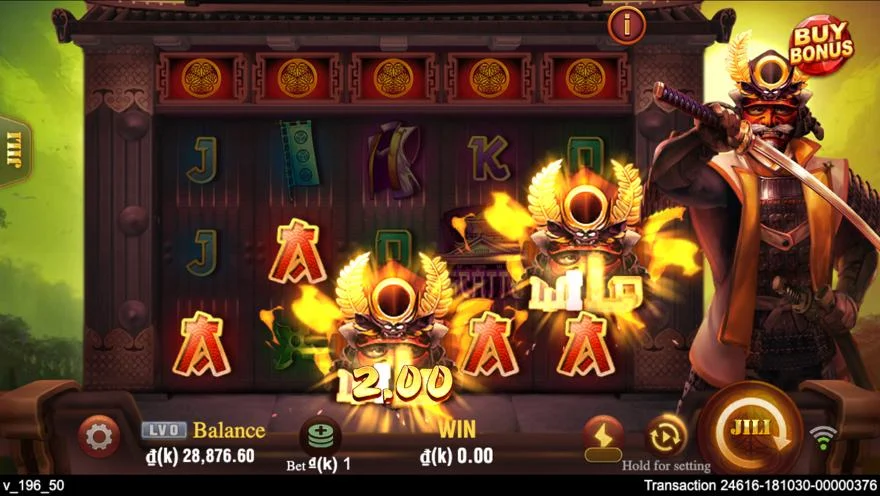 Ảnh màn hình gameplay game Shōgun (slot JILI) chơi tại LC79