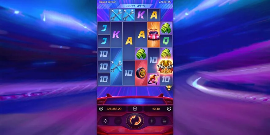 Ảnh bảng biểu tượng & tính năng game Speed Winner (slot PG) chơi tại LC79
