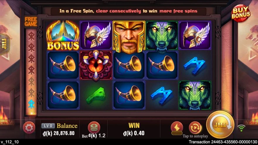 Ảnh màn hình gameplay game Thor X (slot JILI) chơi tại LC79