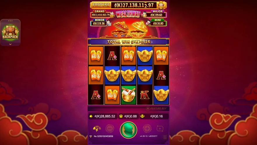 Ảnh màn hình gameplay game Wealthway (slot JDB) chơi tại LC79